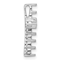 14K White Gold 1ct Cross Chain Slide Mounting view 2