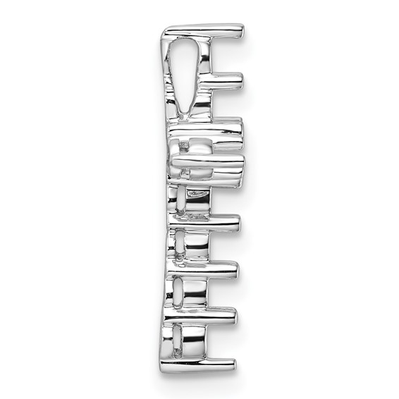 14k White Gold 1ct Cross Chain Slide Mounting