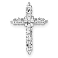 14K White Gold 1ct Cross Chain Slide Mounting view 3