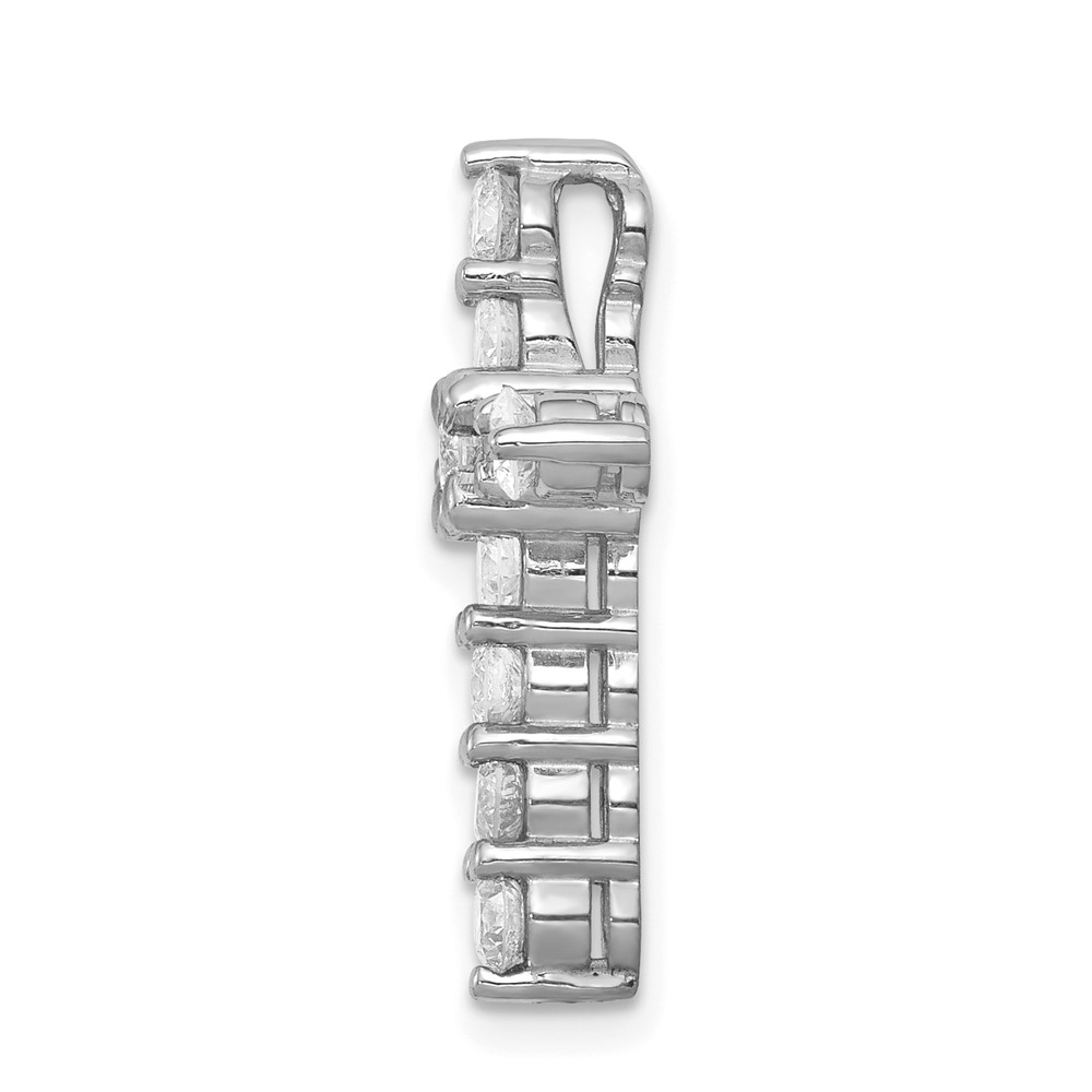 14k White Gold 1 carat Lab Grown Diamond VS/SI+ G+ Complete Cross Chain Slide Pendant (PM4952-100-WLG)
