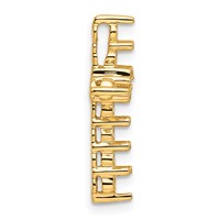 14K Yellow Gold 1ct Cross Chain Slide Mounting view 2