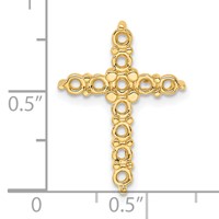 14K Yellow Gold 1ct Cross Chain Slide Mounting view 4
