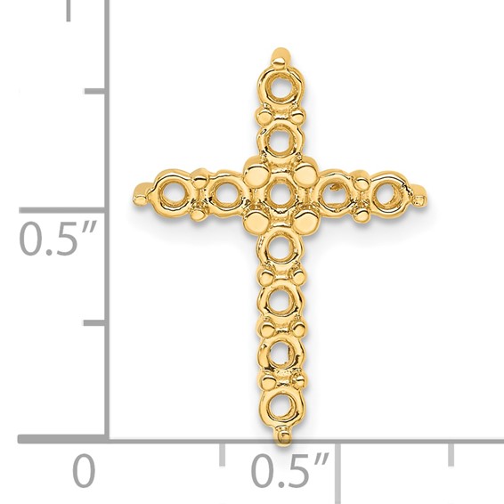 14k 1ct Cross Chain Slide Mounting