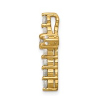 14K Yellow Gold 1 Carat Lab Grown Diamond VS SI+ G+ Complete Cross Chain Slide Pendant view 2