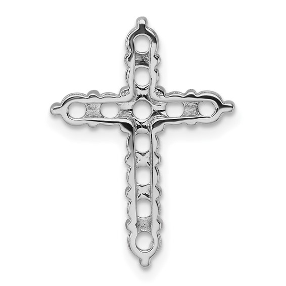 14k White Gold 1 1/4ct Cross Pendant Mounting