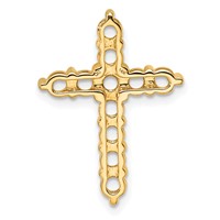 14K Yellow Gold 1.25ct Cross Pendant Mounting view 3