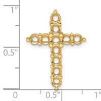 14K Yellow Gold 1.25ct Cross Pendant Mounting view 4