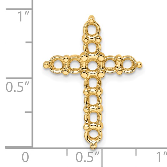 14k 1 1/4ct Cross Pendant Mounting