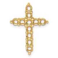 14K Yellow Gold 1.25ct Cross Pendant Mounting view 1