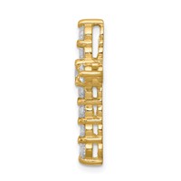 14K Yellow Gold 1.25 Carat Lab Grown Diamond VS SI+ G+ Complete Cross Chain Slide Pendant view 2