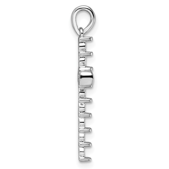 14k White Gold Latin Cross Pendant Mounting