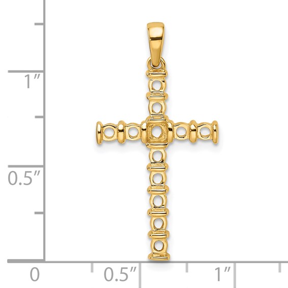 14k Latin Cross Pendant Mounting