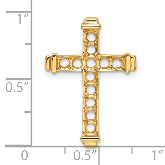 14k Latin Cross Chain Slide Mounting