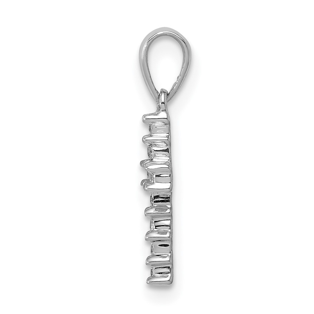 14k White Gold 1/20ct. Diamond Latin Cross Pendant (PM4957-006-WA)