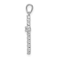 14K White Gold 0.25 Carat Lab Grown Diamond VS SI+ G+ Complete Cross Pendant view 2