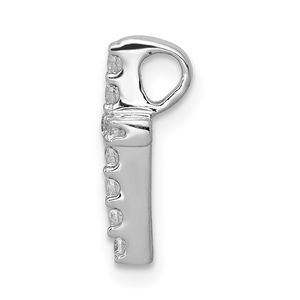 10K White Gold 1/5ct. Diamond Latin Cross Chain Slide (PM4962-020-1WA)