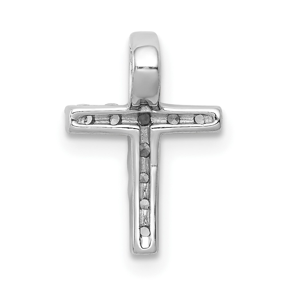 10K White Gold 1/5ct. Diamond Latin Cross Chain Slide (PM4962-020-1WA)