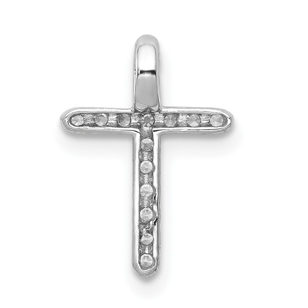 10K White Gold Diamond Cross Pendant (PM4963-013-1WA)