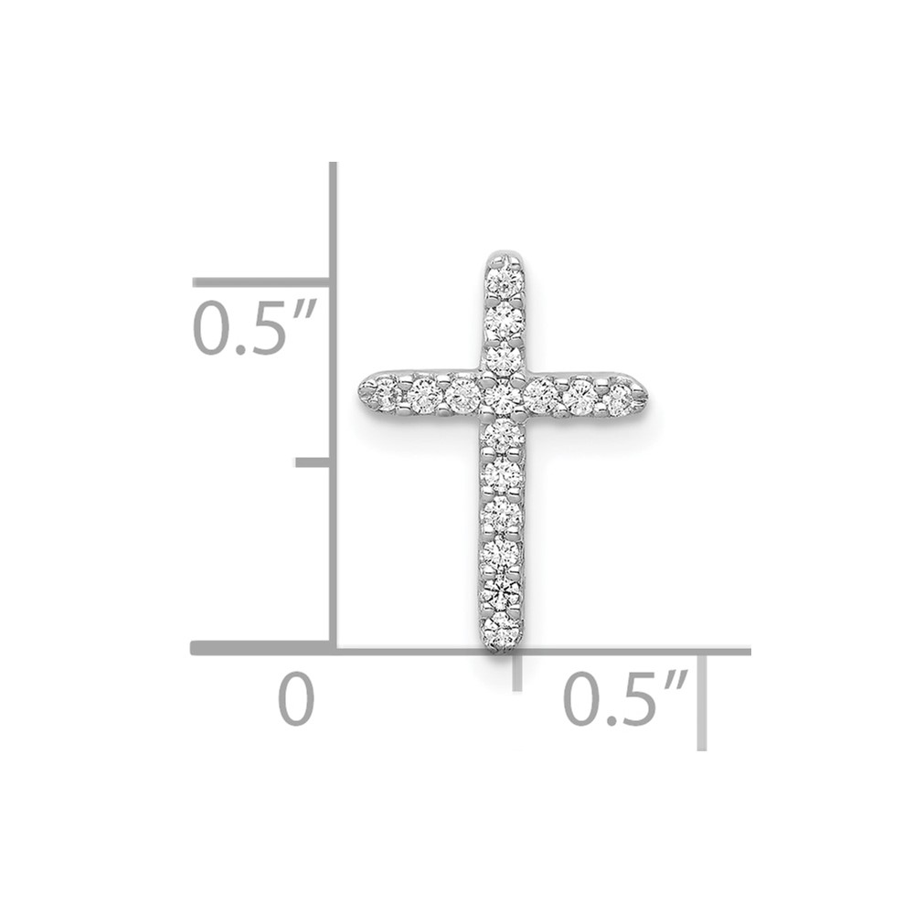 10K White Gold Diamond Cross Pendant (PM4963-013-1WA)