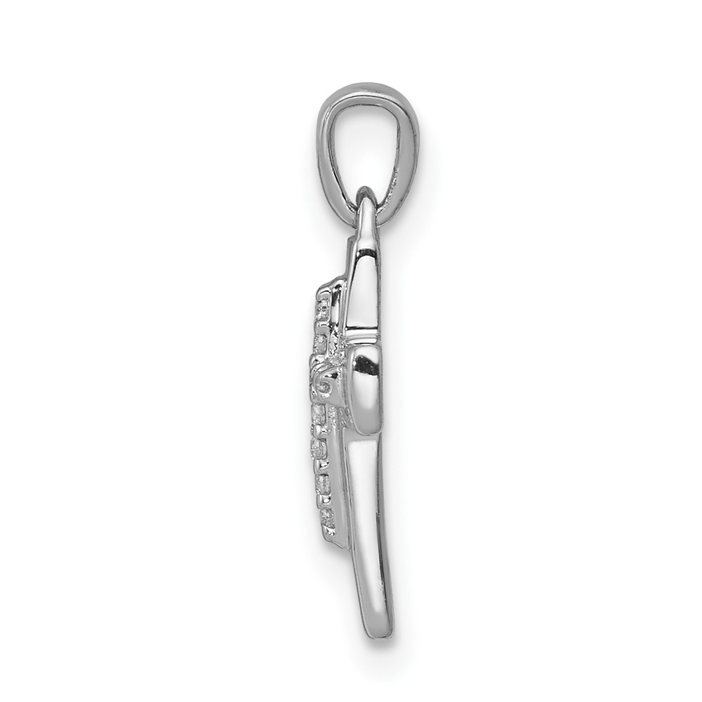 10K White Gold Diamond Cross Pendant (PM4964-004-1WA)