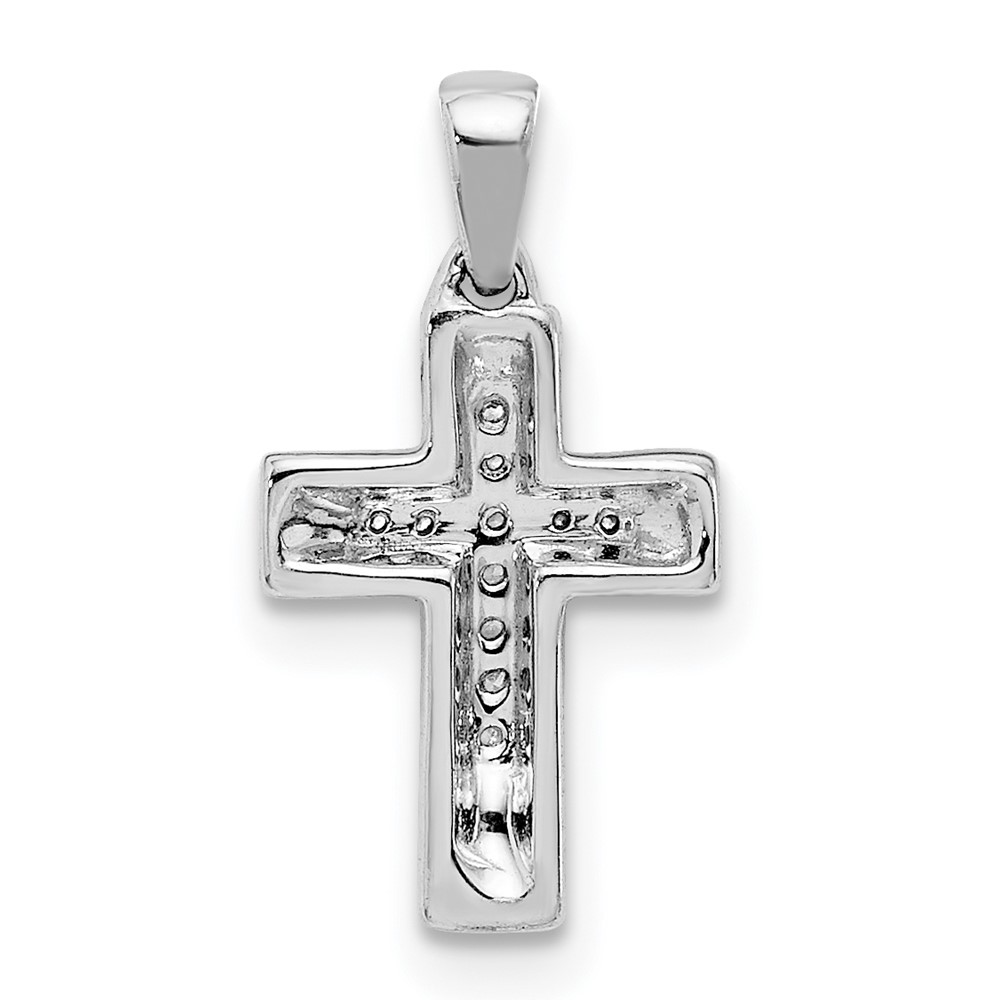 10K White Gold Diamond Cross Pendant (PM4964-004-1WA)
