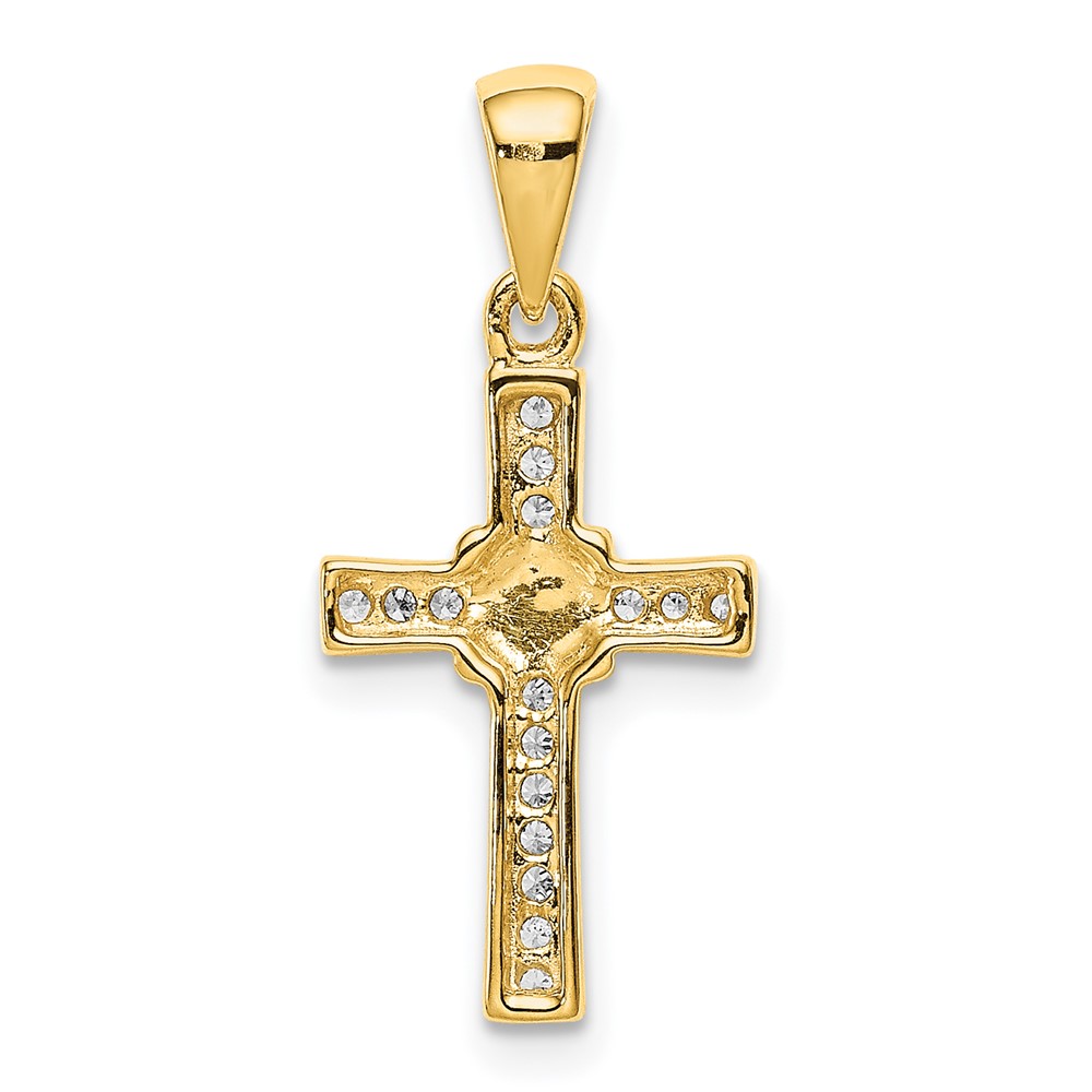 10K 1/6ct. Diamond Latin Cross Pendant (PM4967-016-1YA)