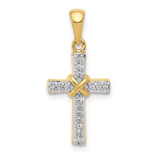 Gold Diamond Cross Pendants