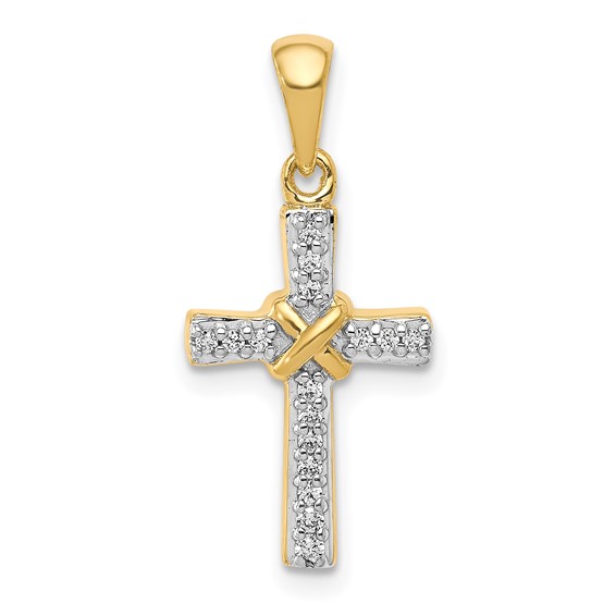 Gold Diamond Cross Pendants