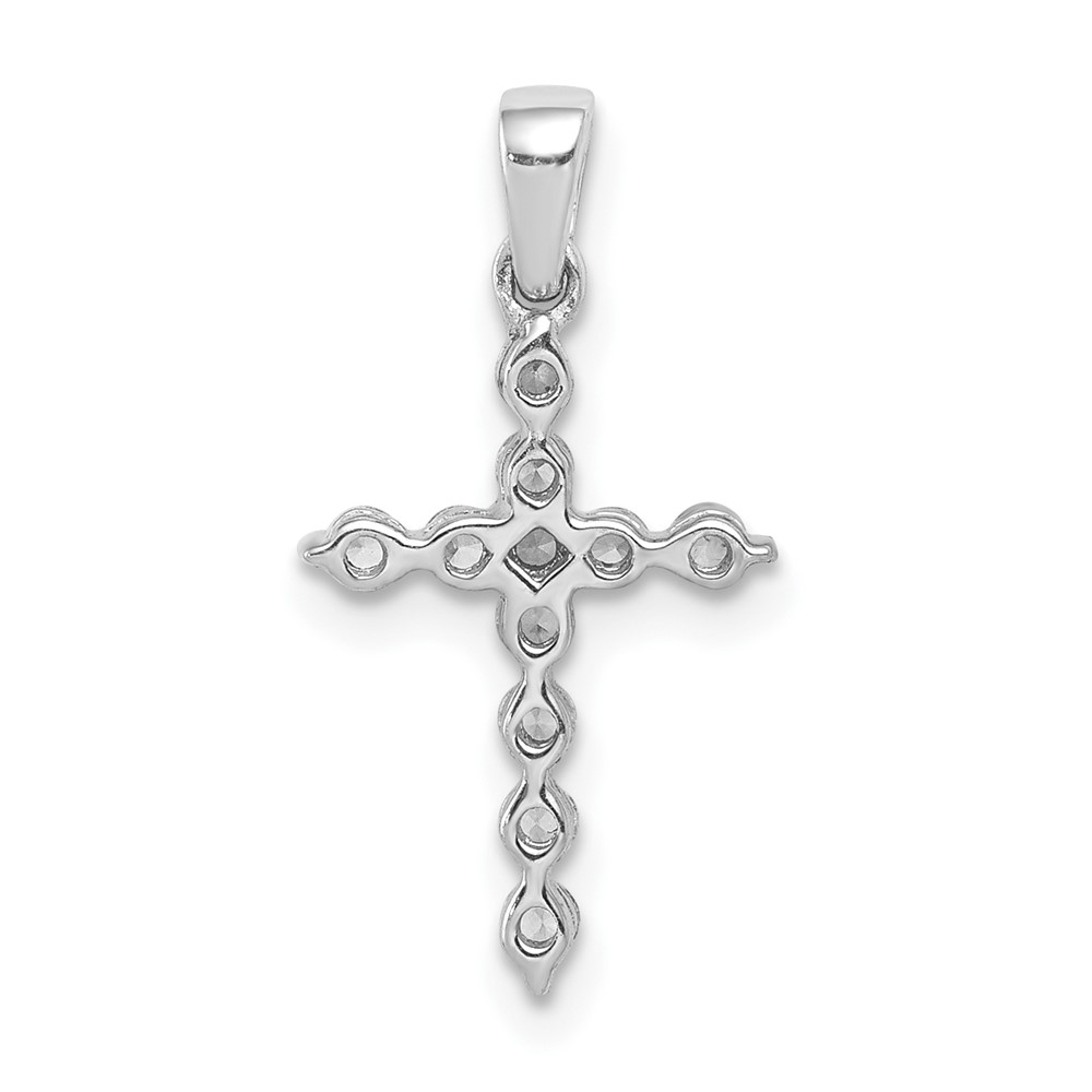 10K White Gold 1/4ct. Diamond Cross Pendant (PM4968-025-1WA)
