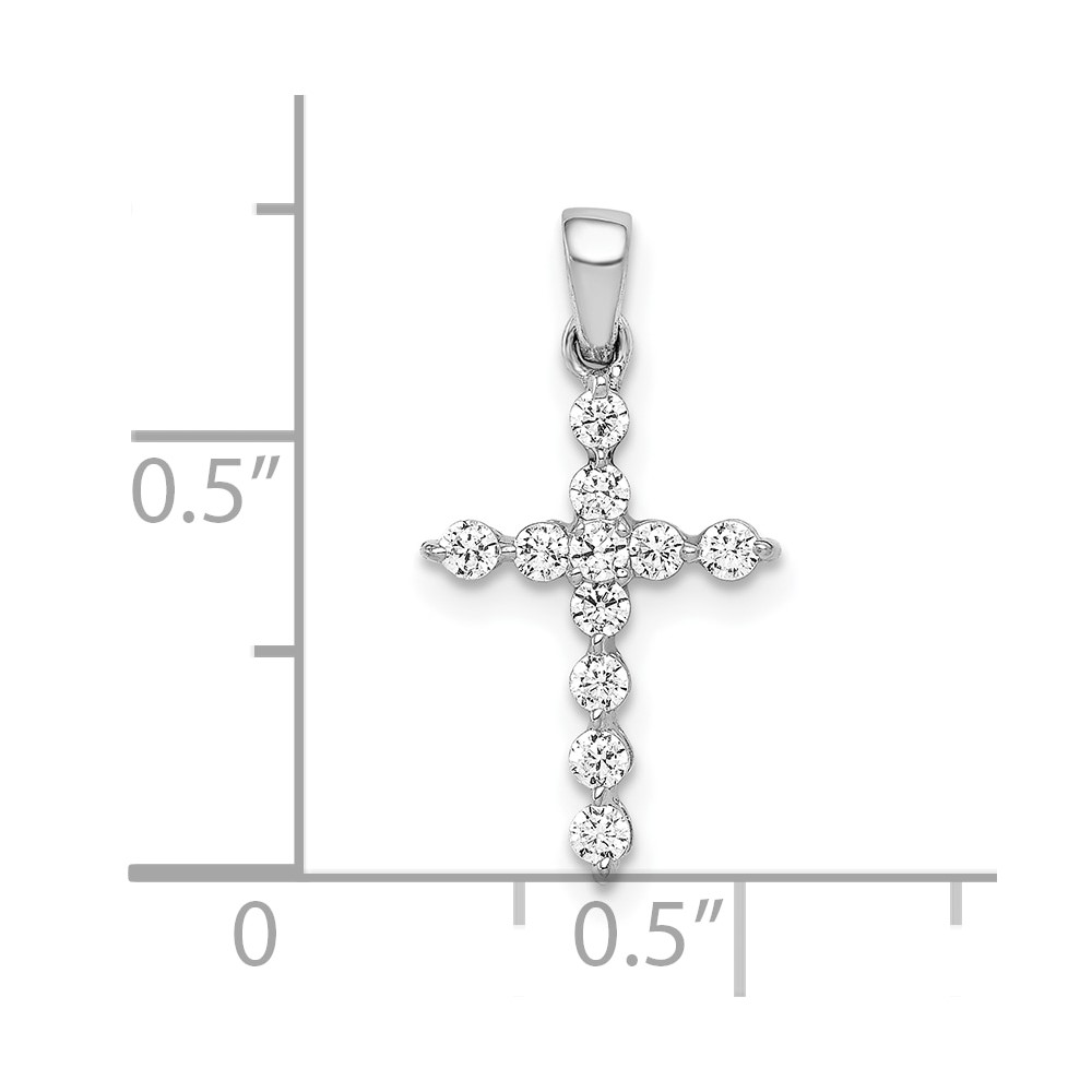 10K White Gold 1/4ct. Diamond Cross Pendant (PM4968-025-1WA)