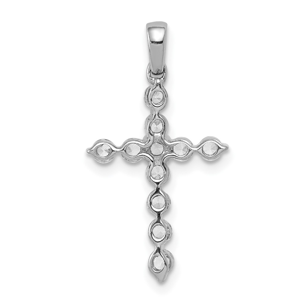 10K White Gold 1/2ct. Diamond Cross Pendant (PM4968-050-1WA)