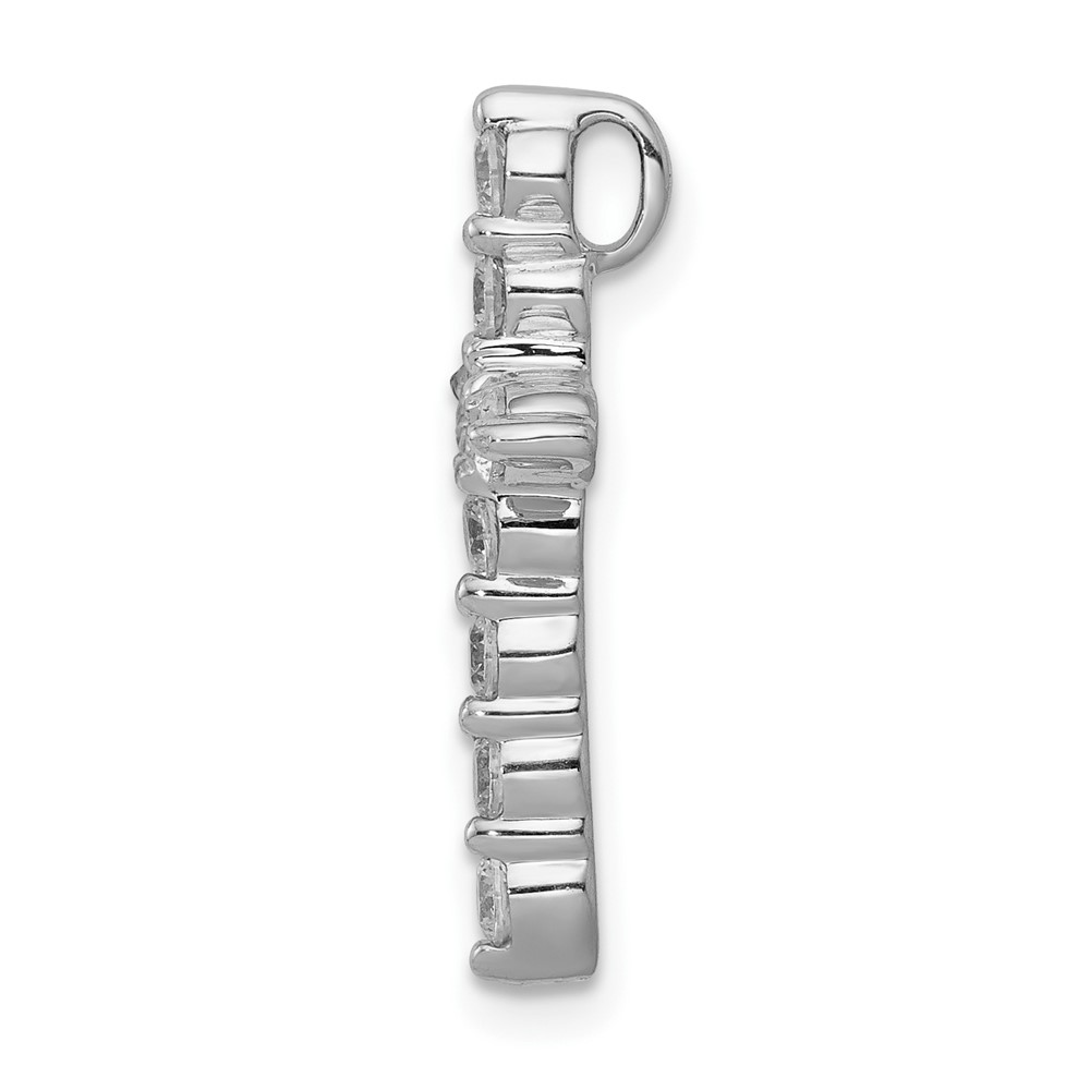 10K White Gold 1/2ct. Diamond Cross Chain Slide (PM4969-050-1WA)