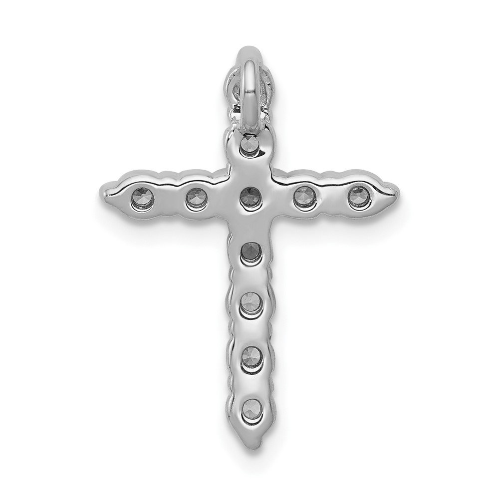 10K White Gold 1/2ct. Diamond Cross Chain Slide (PM4969-050-1WA)