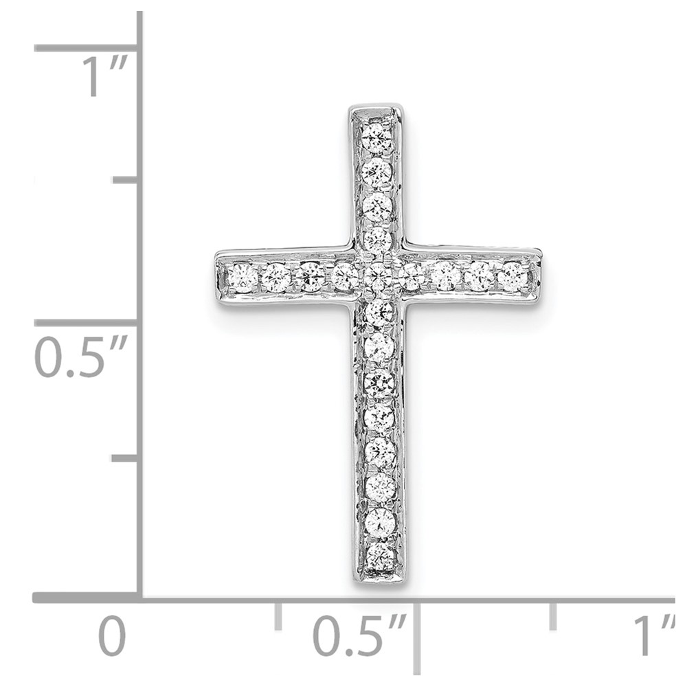 10K White Gold Diamond Cross Slide Pendant (PM4971-020-1WA)
