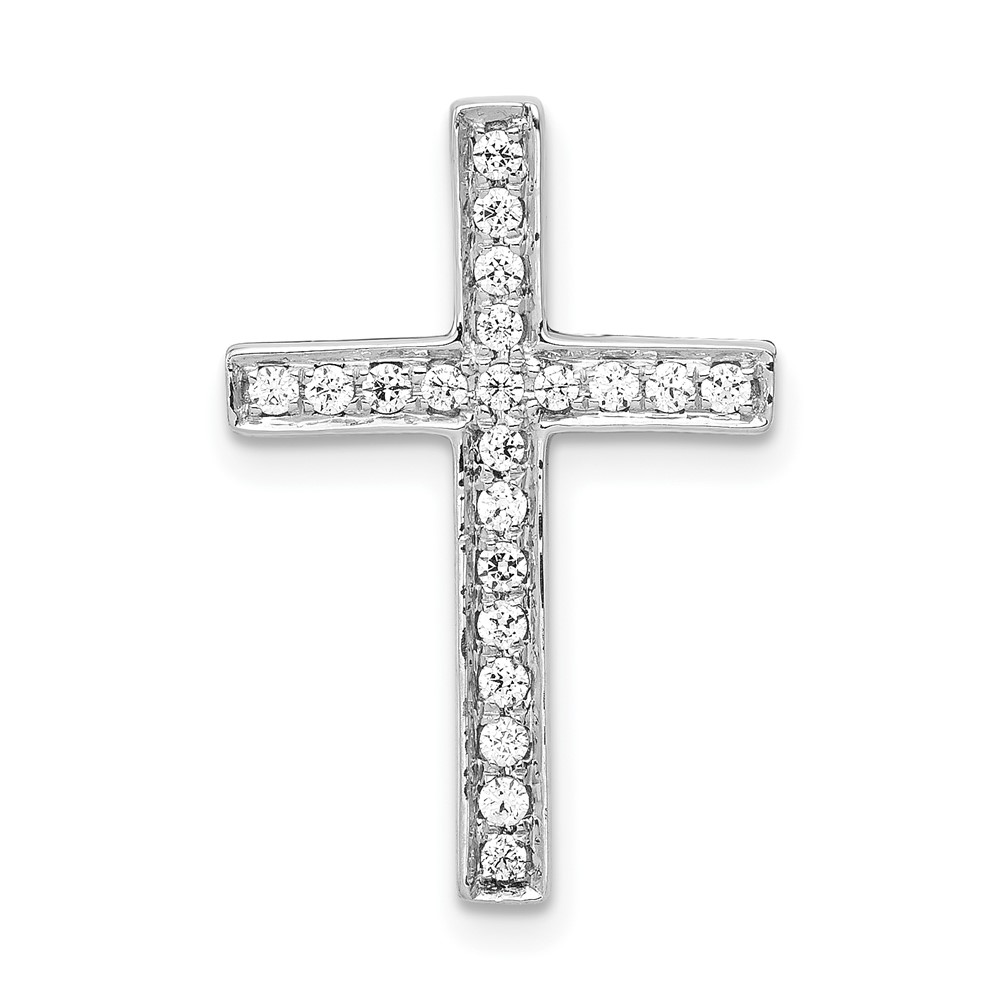 10K White Gold Diamond Cross Slide Pendant (PM4971-020-1WA)