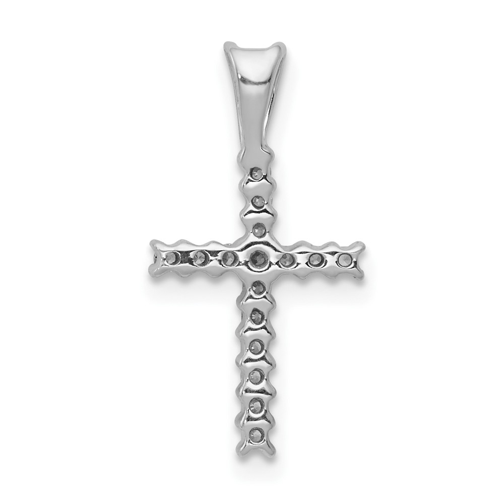 10K White Gold 1/6ct. Diamond Latin Cross Pendant (PM4973-016-1WA)