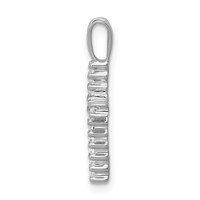 14K White Gold 0.17 Carat Lab Grown Diamond VS SI+ G+ Complete Cross Pendant view 2