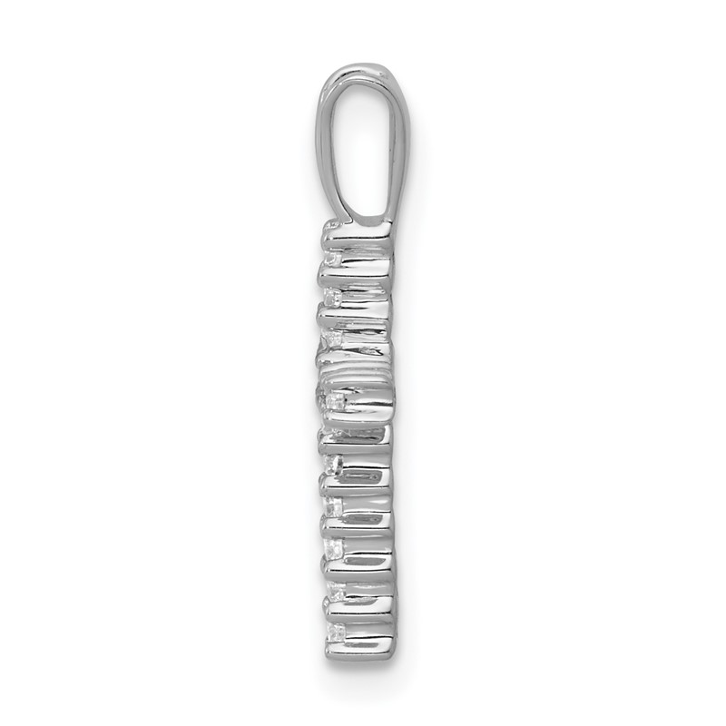14k White Gold 1/6 carat Lab Grown Diamond VS/SI+ G+ Complete Cross Pendant