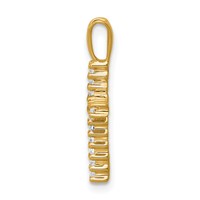 14K Yellow Gold 0.17 Carat Lab Grown Diamond VS SI+ G+ Complete Cross Pendant view 2