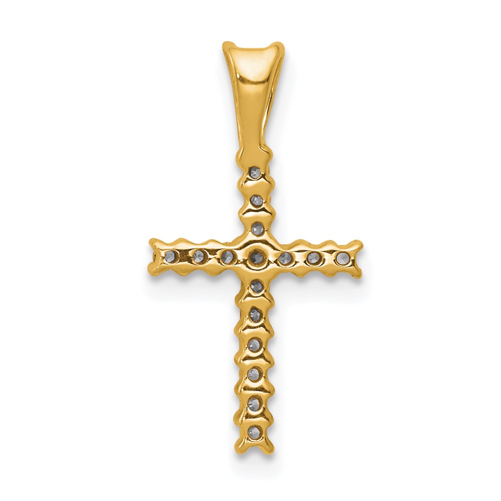 14k 1/6ct. Diamond Latin Cross Pendant (PM4973-016-YA)