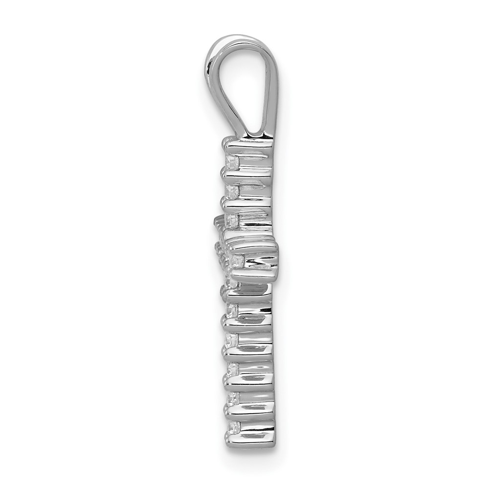 10K White Gold 1/4ct. Diamond Latin Cross Pendant (PM4973-025-1WA)