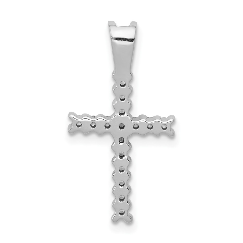 10K White Gold 1/4ct. Diamond Latin Cross Pendant (PM4973-025-1WA)