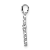 14K White Gold 0.10 Carat Lab Grown Diamond VS SI+ G+ Complete Cross Pendant view 2