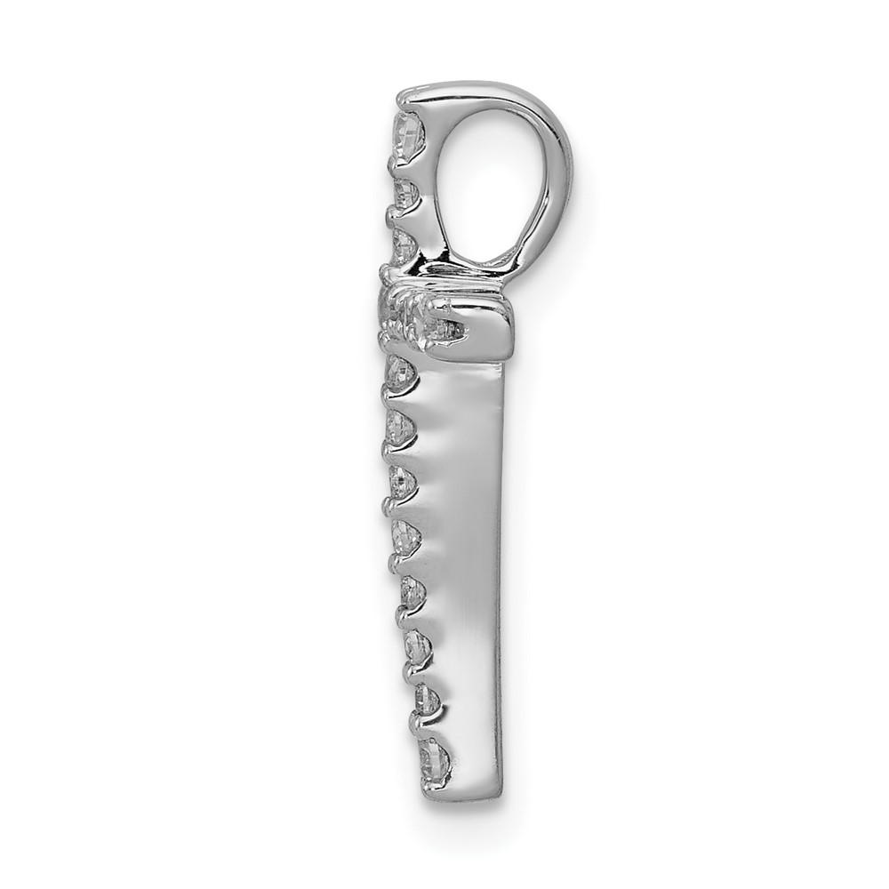 10K White Gold 1/5ct. Diamond Latin Cross Chain Slide (PM4976-020-1WA)
