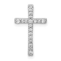 14K White Gold 0.20 Carat Lab Grown Diamond VS SI+ G+ Complete Chain Slide Pendant view 1