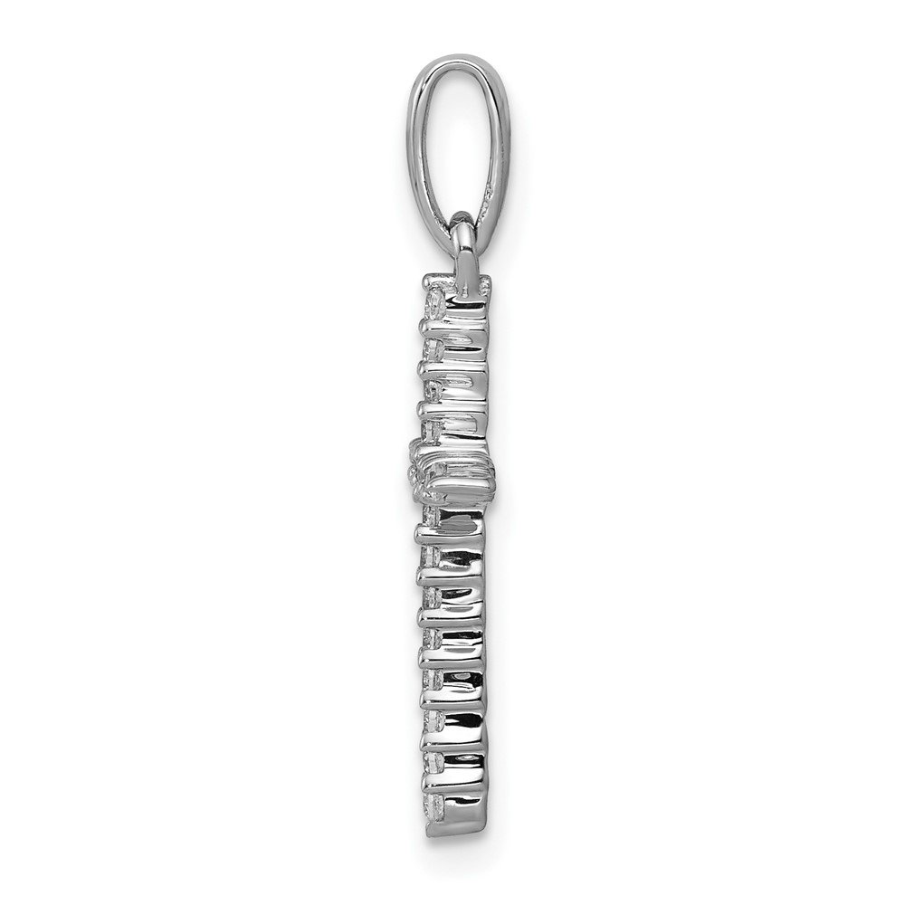 10K White Gold 1/6ct. Diamond Cross Pendant (PM4977-016-1WA)