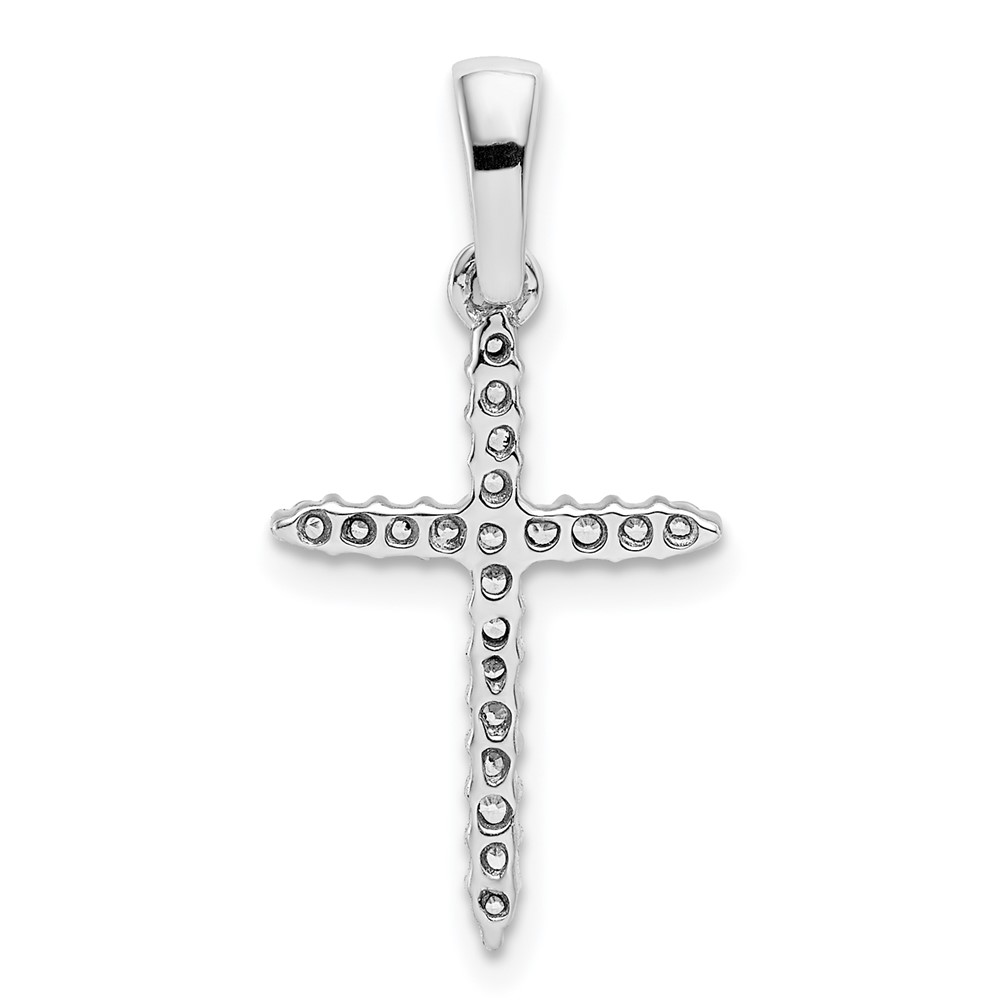 10K White Gold 1/6ct. Diamond Cross Pendant (PM4977-016-1WA)