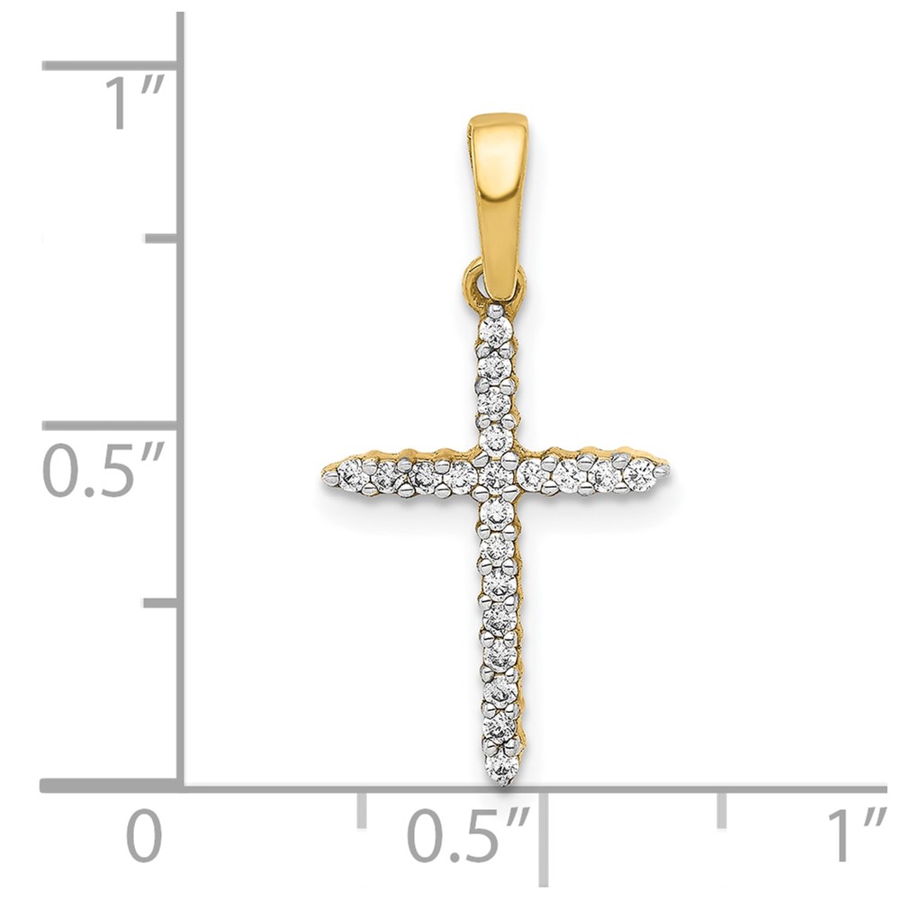 10K 1/6ct. Diamond Cross Pendant (PM4977-016-1YA)
