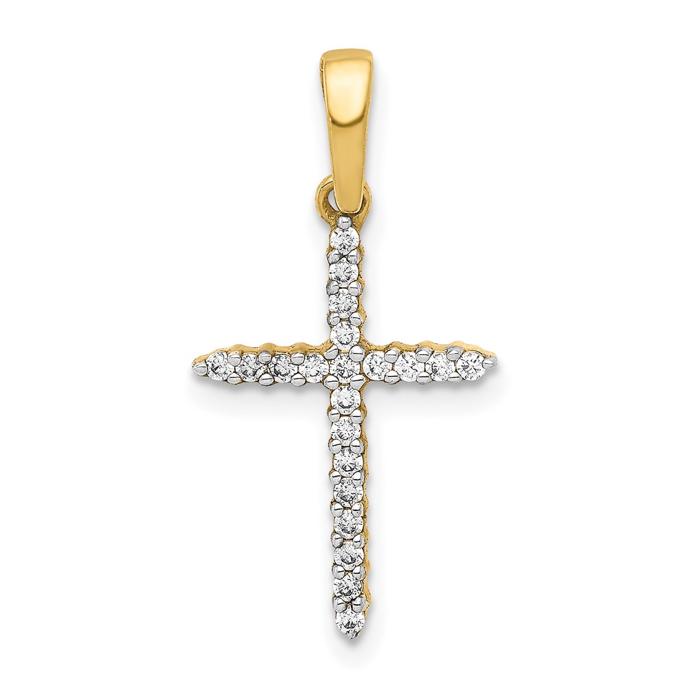 10K 1/6ct. Diamond Cross Pendant (PM4977-016-1YA)