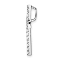 10K White Gold 0.50 Carat Lab Grown Diamond VS SI+ G+ Complete Cross Chain Slide Pendant view 2